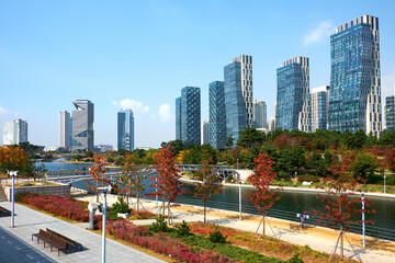 Wall Mural - Songdo Central Park in Incheon, South Korea.
