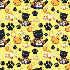 Wall Mural - pattern cute cat kitten pet