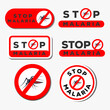 stop malaria. collection symbol or sign stop malaria