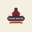 © Reza28 studios. - farmhouse livestock rural logo vector design vintage