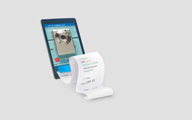 Leinwandbilder - Online shopping. Online internet payment on smartphone.