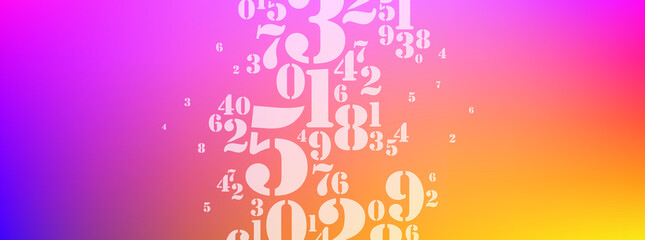 Wall Mural - abstract background with numbers	