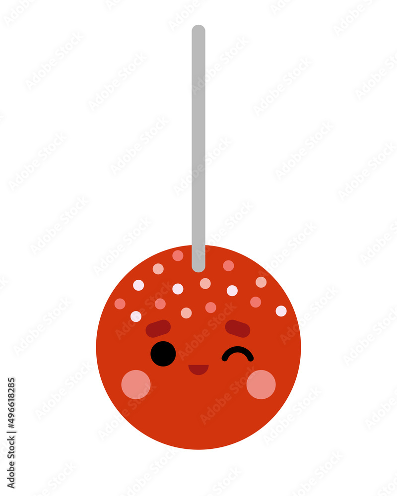 Cartoon vector illustration, cute sweet character, Cake pop
