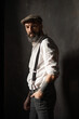 © horimono - Portrait of mature bearded man in vintage style. Hipster concept. High quality photo