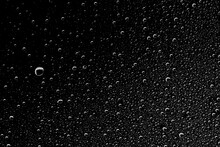 Background Water Drops On Black Glass, Full Photo Size, Overlay Layer Design