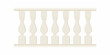 Marble balustrade with balusters for fencing and protection from falling. Palace of castle fence. Balcony handrail with stone pillars. Concept of decorative railing and architecture element. 
