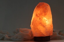 Himalayan pink salt crystal lamp. Lamp handcrafted with rare crystals which are 250 million year old