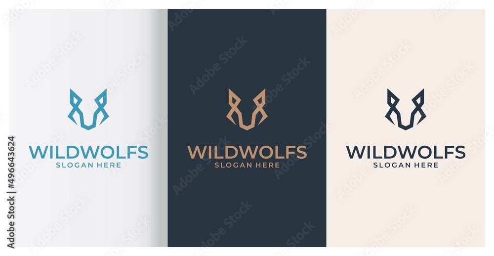 wild wolf logo premium vector Stock Vector | Adobe Stock