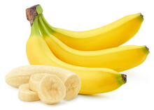 Isolated Banana On White Background