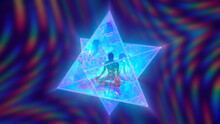 3d Illustration Astral Meditative Flight Through Space And Time