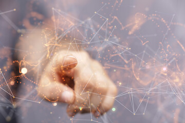 Communication technology for internet business. Global world network and telecommunication