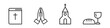 Christian icons set. Church and religious symbols. Bible, prayer, church, bread and wine. Faith in Jesus Christ. Vector illustration