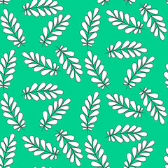 Naklejka na meble Vector seamless half-drop pattern, with leaves 