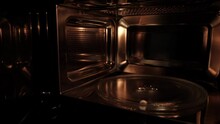 Inside An Empty Microwave Oven Close-up