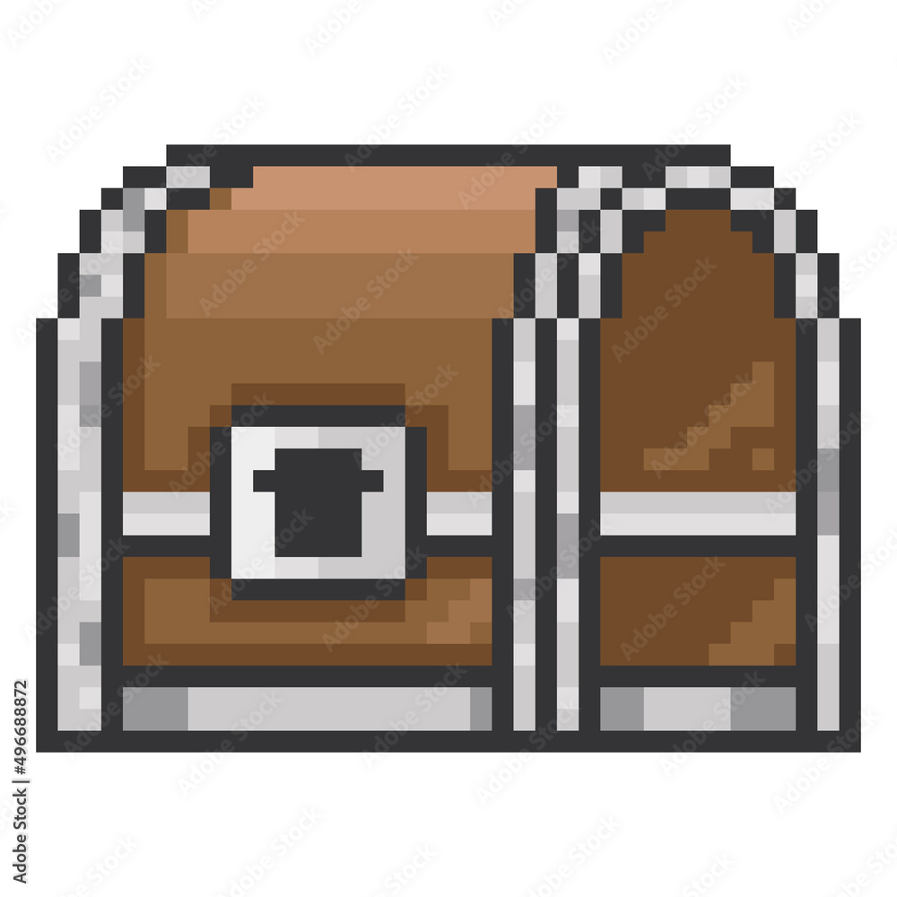 Container Pixel Coffer container concept illustration pixel art vector template Stock ...