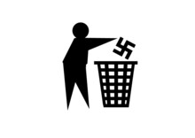 Throw Nazism In  Trash Can