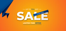 Web Yellow Sale Banner Modern Fluid For Social Media Stories Sale, Web Page. Template Design Special Offer, Limited Offer