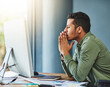 © Katleho Seisa/peopleimages.com - Think carefully. Shot of a focused young businessman seated behind his desk and contemplating inside of the office during the day.