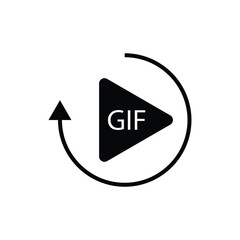 Sticker - GIF animation button icon design isolated on white background
