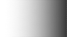 Linear Monochrome Halftone Gradient From Squares On White.