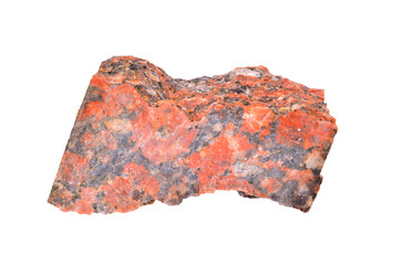 Poster - red granite isolated on white background