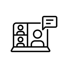 Sticker - Video conferencing vector icon symbol design