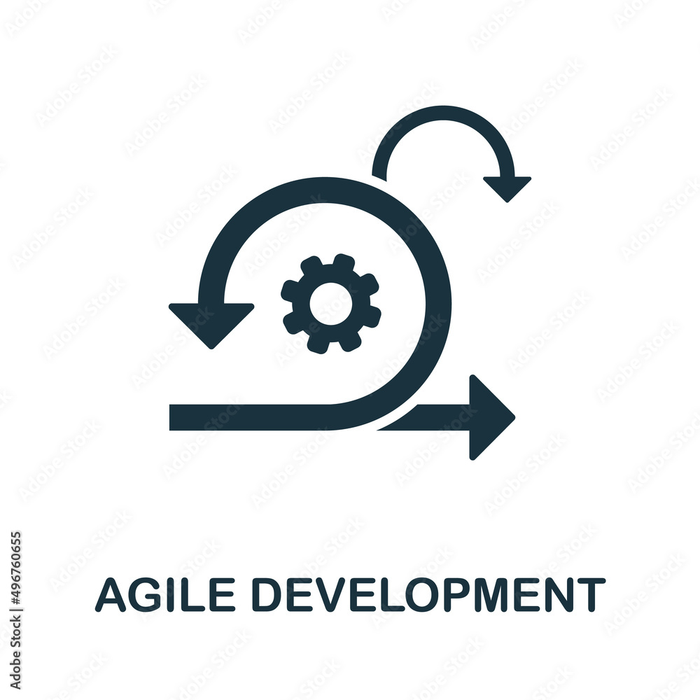 Agile Development icon. Monochrome simple Agile Development icon for templates, web design and infographics