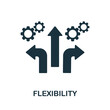 Flexibility icon. Monochrome simple Flexibility icon for templates, web design and infographics