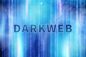 Dark web, shadow crime, internet crime concept, hidden internet. Hologram of digital hacker in computer space. Hacker virus attack. 3D illustration, 3D render.