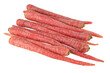 A bunch of farm-fresh red carrots, freshly picked carrots