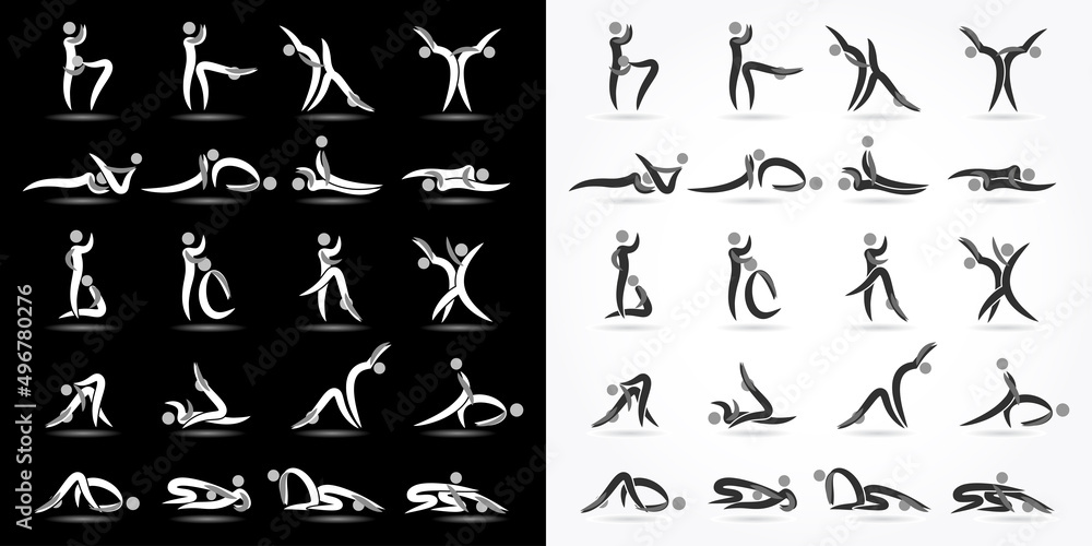 Стоковое векторное изображение «Kama Sutra sex pose man and woman  