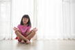 © waranyu - Asian girl meditating, lovely kid