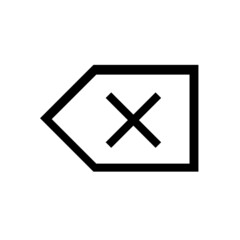 Sticker - Backspace delete icon 