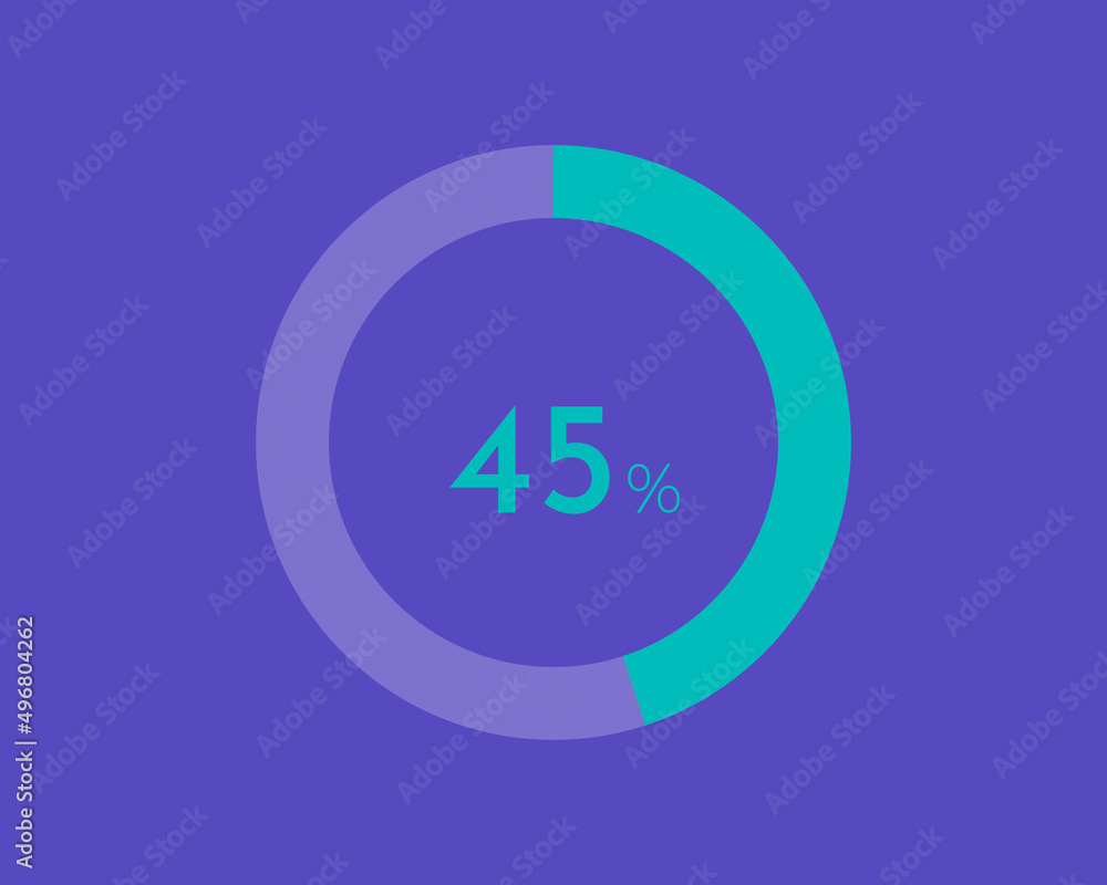 45 Percentage diagrams on blue color background HD, pie chart for Your ...