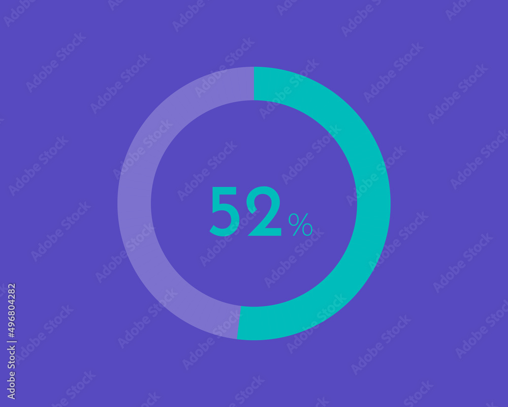 52 Percentage diagrams on blue color background HD, pie chart for Your ...