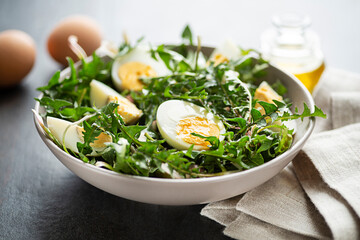 Canvas Print - Dandelion salad eggs