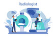 Radiology concept. Idea of health care and disease diagnosis. X-ray,