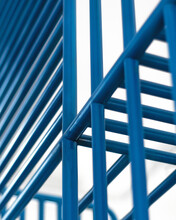 Shot Of A Blue Building Metal Structures