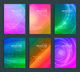 Wall Mural - modern abstract annual report, flyer design, brochure templates set.