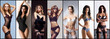 © Acronym - Sexy girls in erotic lingerie. Underwear collection collage.