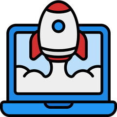 Sticker - startup filled outline icon