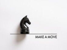 Chess Knight Or Horse With The Message Make A Move.