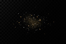 Dust Sparks And Stars Shine With A Special Light. Christmas Light Effect. Glittering Particles Of Magic Dust.Vector Sparkles On A Transparent Background.