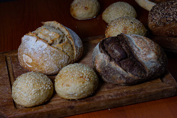 different types of homemade bread.