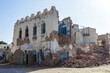 Berbera, Somaliland - November 10, 2019: Crushed Walls and Abandoned Buildings during War on the Streets of Berbera City