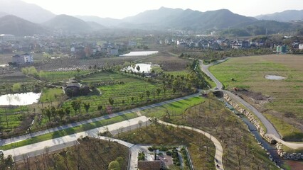 Canvas Print - ctiy park in hangzhou china