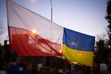 Fototapeta Tęcza - Flaga Polski i Ukrainy