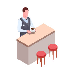 Sticker - Barista Isometric Icon