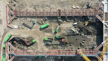 Wall Mural - Construction site  in city