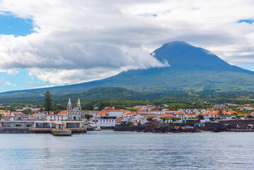 Wall Mural - Madalena port on Pico island of the Azores, Portugal